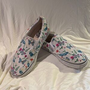 Vans UNISEX classic slip ons women’s US 11 men’s US 9.5 botanical print